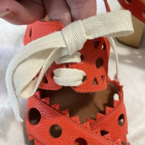 Anthropologie Leifsdottir Leather wooden heeled Women’s shoes - Picture 8 of 15